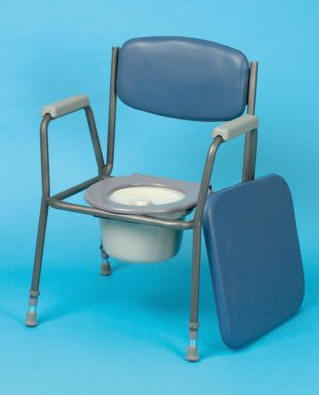 Adjustable Height Stacking Commode Chair - Commode Chairs For Disabled Use UK