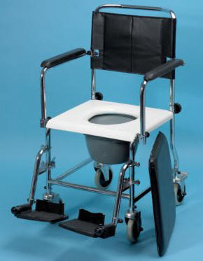 Mobile Commode Chair - Wheeled Commode Chair For Disabled Use UK
