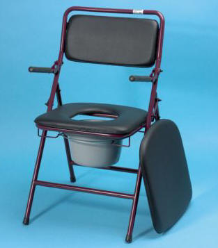 Deluxe Folding Commode Chair - Folding Commode Chair For Disabled Use UK