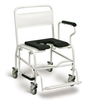 Linido Heavy Duty Mobile Toilet Chair - Extra Wide Commode Chair For Disabled Use UK