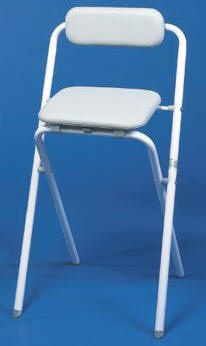 Frimley Folding Perching Stool With Back - Shower Stools For The Disabled & Elderly UK