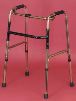 Deluxe Bronze folding Walking Frame - Walking Frames For Disabled Use UK