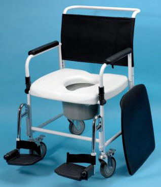 Nuvo Mobile Commode Chair - Wheeled Commode Chair For Disabled Use UK