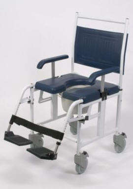 Wheeled Shower Commode Chair - Commode Shower Chairs for the Disabled UK