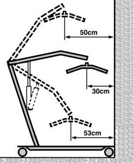 Basica E-130  Portable Mobility Hoist Sizes - Portable Mobility Hoists for the Disabled UK