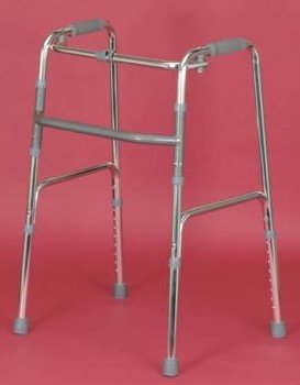 Deluxe Silver Folding Walking Frame - Walking Frames For Disabled Use UK