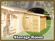 Log cabin storage room